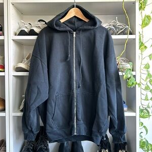 Brandy Melville JGalt black oversized zip up hoodie